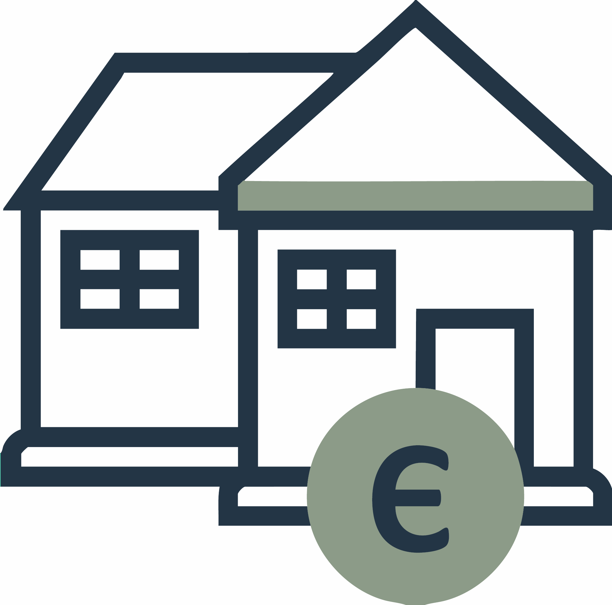 Symbol für Immobilienfinanzierung mit Haus und Euro-Zeichen.